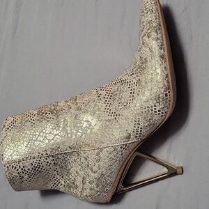 Ninety Union Gold Foil Snakeskin Boots